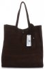 Bőr táska shopper bag Vittoria Gotti csokoládé V205454